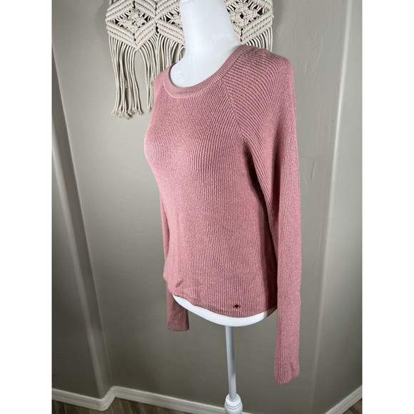 Women's Ribbon Tie Back Sweater Knit Small Top Pink Peach - Picture 4 of 14